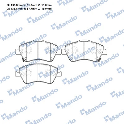 Brake Pad Set, disc brake (MBF010336C)
