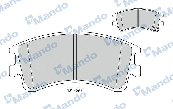 Brake Pad Set, disc brake (MBF015637)