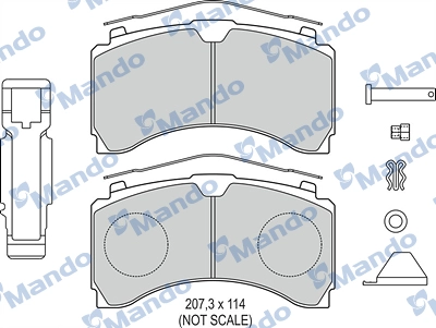Brake Pad Set, disc brake (MBF016113)