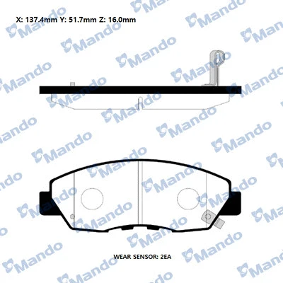 Brake Pad Set, disc brake (RMPO02NS)