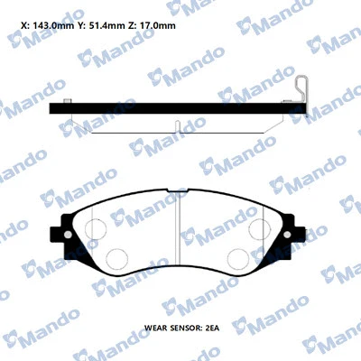 Brake Pad Set, disc brake (RMPD15NS)