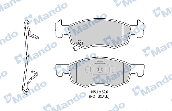 Brake Pad Set, disc brake (MBF015296)