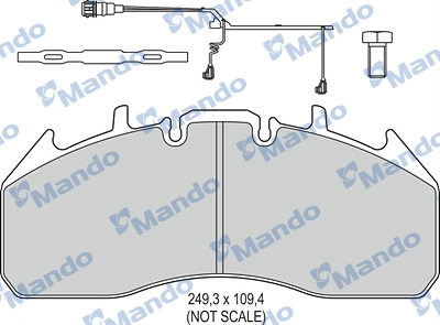 Brake Pad Set, disc brake (MBF016074)
