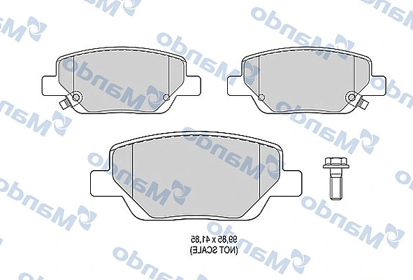 Brake Pad Set, disc brake (MBF015301)