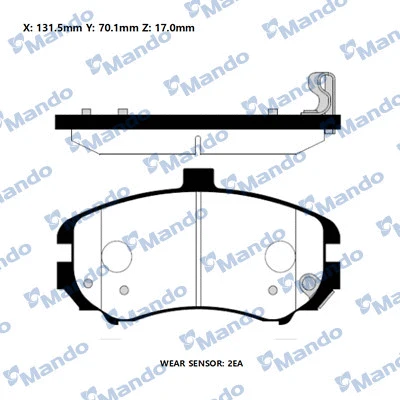 Brake Pad Set, disc brake (RMPH36NS)