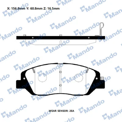 Brake Pad Set, disc brake (RMPH65)