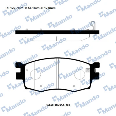 Brake Pad Set, disc brake (RMPK29NS)