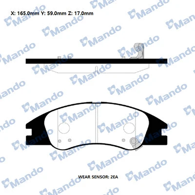 Brake Pad Set, disc brake (RMPK28NS)