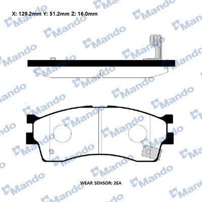 Brake Pad Set, disc brake (RMPK12NS)