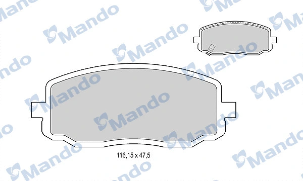 Brake Pad Set, disc brake (MBF015216)
