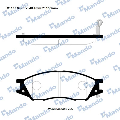 Brake Pad Set, disc brake (RMPN04NS)