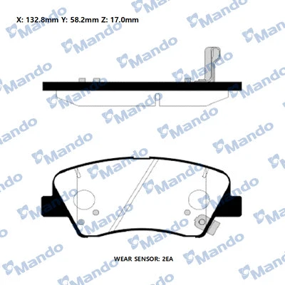Brake Pad Set, disc brake (RMPH64NS)