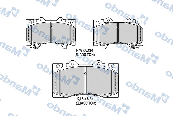Brake Pad Set, disc brake (MBF016004)