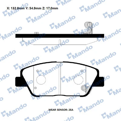 Brake Pad Set, disc brake (RMPK38NS)