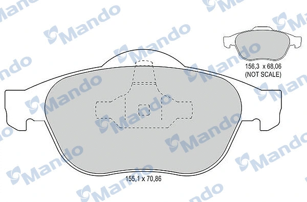 Brake Pad Set, disc brake (MBF015790)