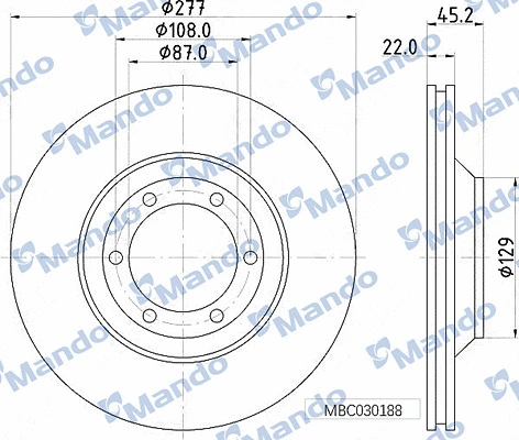 Brake Disc (MBC030188)