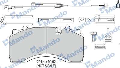 Brake Pad Set, disc brake (MBF016071)