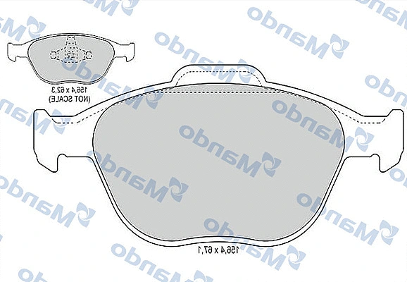 Brake Pad Set, disc brake (MBF015182)