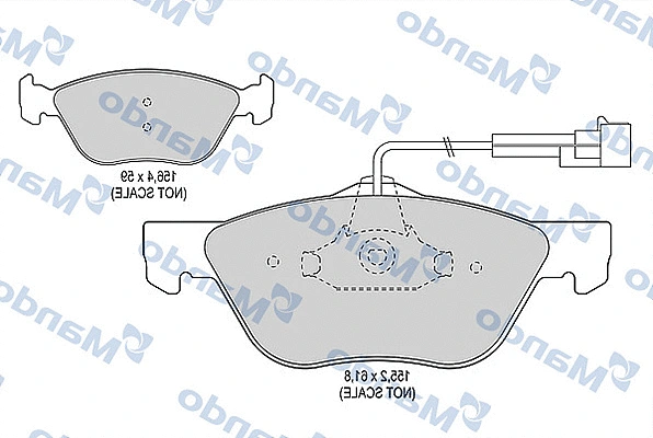 Brake Pad Set, disc brake (MBF015352)