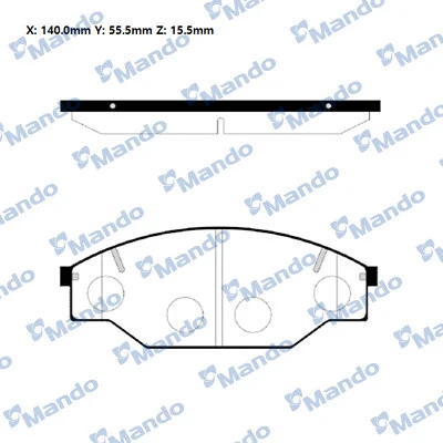 Brake Pad Set, disc brake (RMPT02NS)