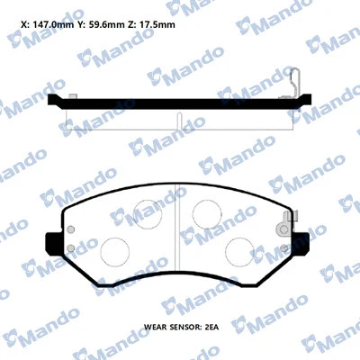 Brake Pad Set, disc brake (RMPJ01)