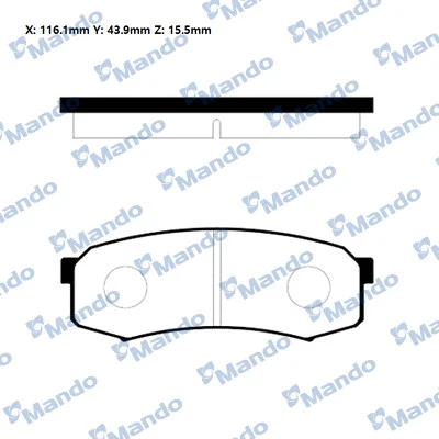 Brake Pad Set, disc brake (RMPT27)
