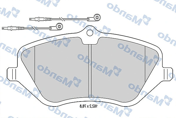 Brake Pad Set, disc brake (MBF015476)