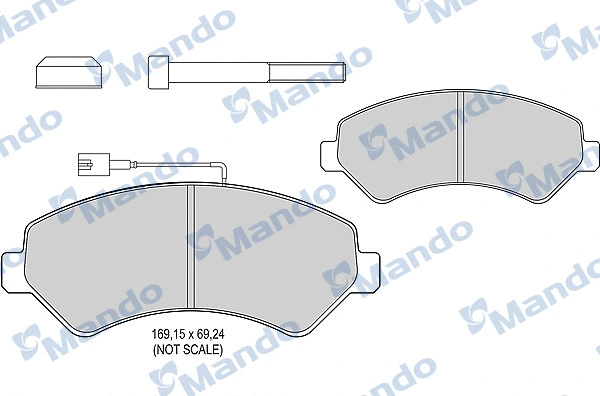 Brake Pad Set, disc brake (MBF015039)