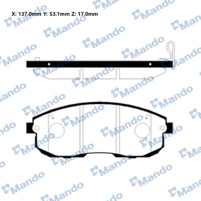 Brake Pad Set, disc brake (MBF010134C)