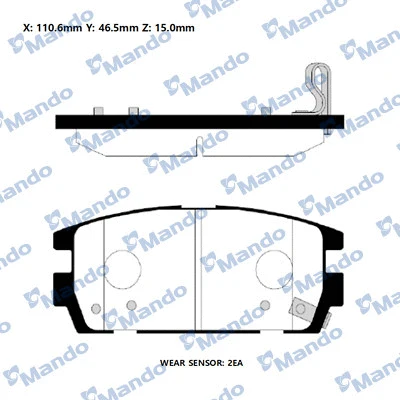 Brake Pad Set, disc brake (RMPH25NS)