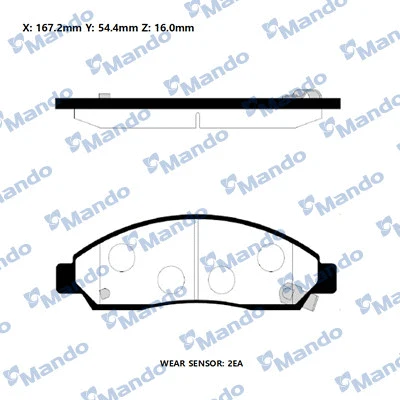 Brake Pad Set, disc brake (RMPI03NS)