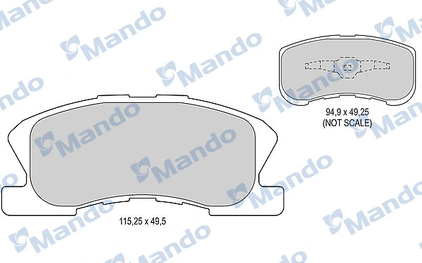 Brake Pad Set, disc brake (MBF015490)