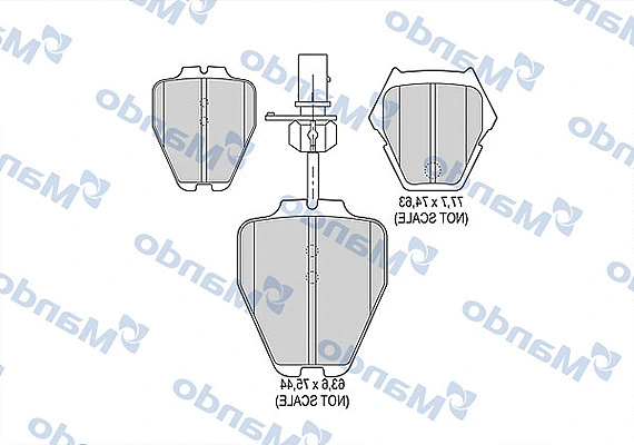 Brake Pad Set, disc brake (MBF015368)