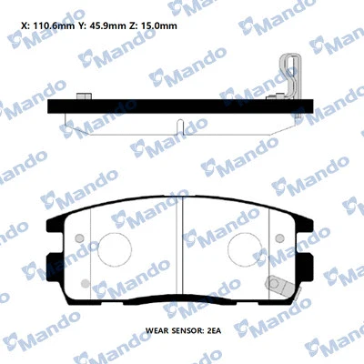 Brake Pad Set, disc brake (RMPD29NS)