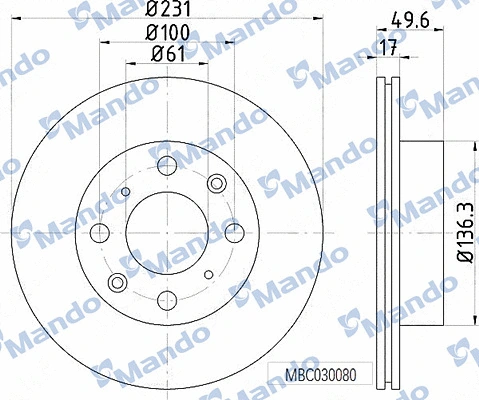 Brake Disc (MBC030080)
