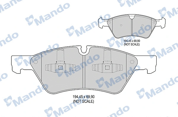 Brake Pad Set, disc brake (MBF015224)