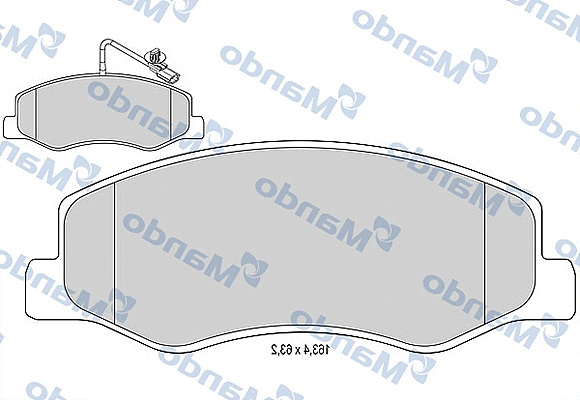Brake Pad Set, disc brake (MBF015043)