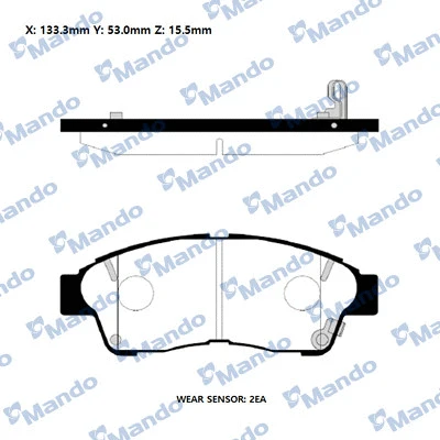 Brake Pad Set, disc brake (RMPT04NS)