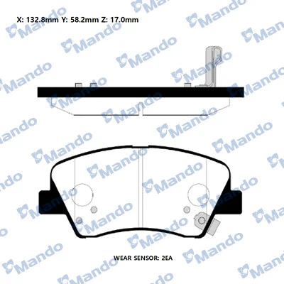 Brake Pad Set, disc brake (RMPH46NS)