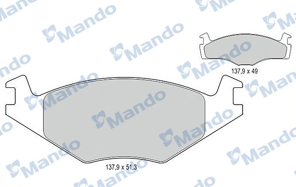 Brake Pad Set, disc brake (MBF015069)