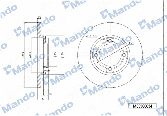 Brake Disc (MBC030034)