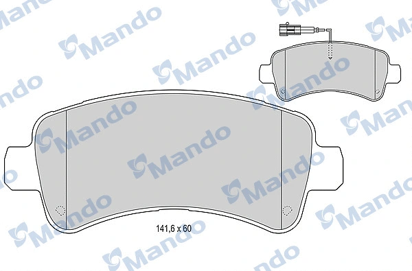 Brake Pad Set, disc brake (MBF015954)