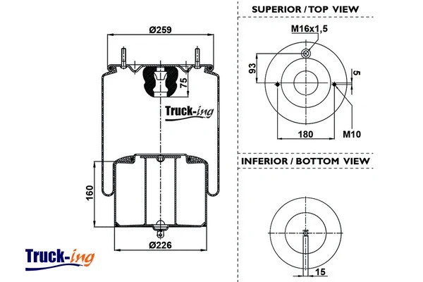 Bellow, air suspension (0293380)