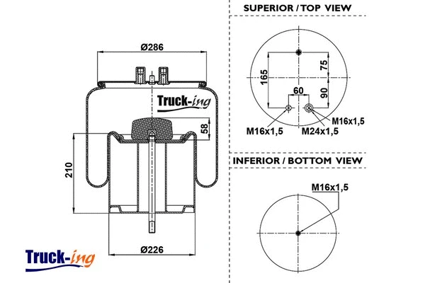 Bellow, air suspension (0293250)