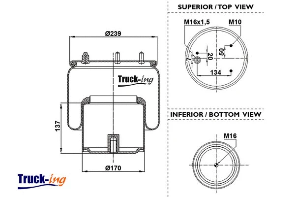 Bellow, air suspension (0293042)
