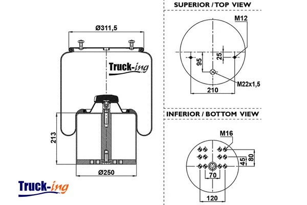 Bellow, air suspension (0293150)