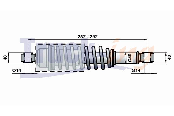 Shock Absorber, driver cab suspension (205151)