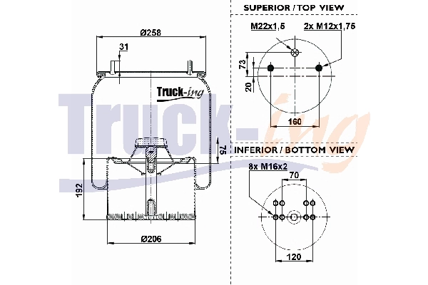 Bellow, air suspension (0293268)