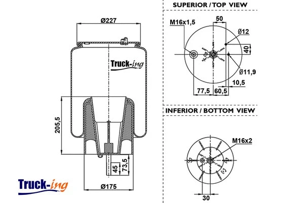 Bellow, air suspension (0293505)