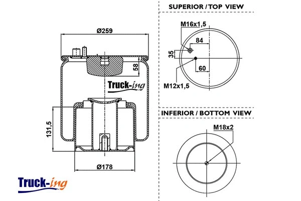 Bellow, air suspension (0293415)
